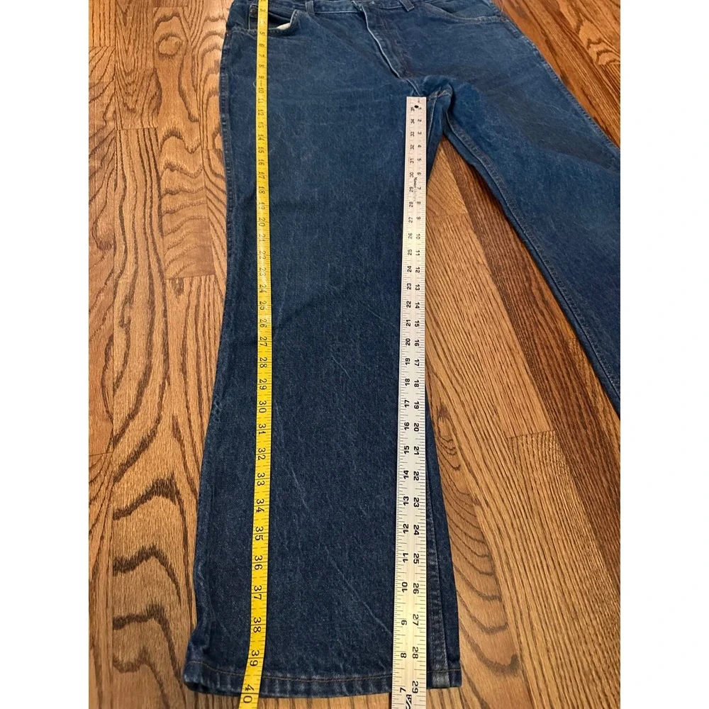 Vintage Roebucks 50124 Men Dark Wash Western Denim Jeans 38x30 (Actual 36x29)